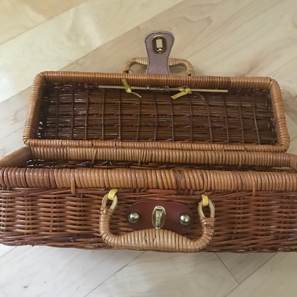 Wicker wine bottle basket - Picture 5 of 8